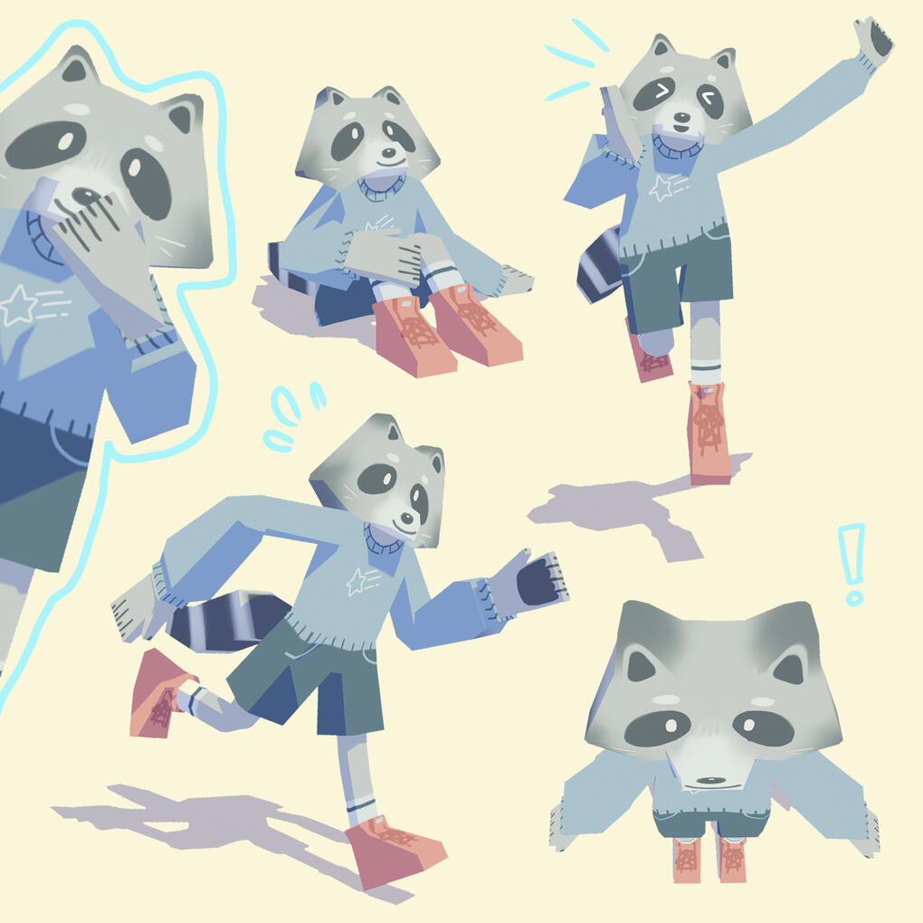 (OC) Lowpoly model of orbit. Modelled and rigged in Blender.